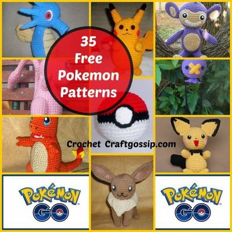 I am so excited, I just came across the BEST free crochet patterns for Pokemon Go. These Free patterns are all located on one amazing website! Wolfdreamer has shared over 35 of her favourite Pokemo… Cloyster Pokemon, Pokemon Crochet, Pokemon Crochet Pattern, Crochet Pokemon, Pokemon Pattern, Pokemon Craft, Confection Au Crochet, Free Crochet Patterns, Crochet Toys Patterns