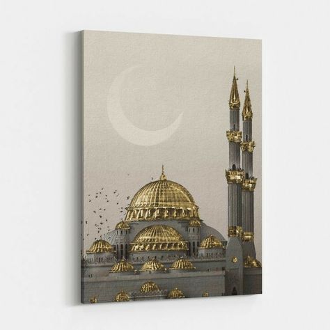 Painting Ideas On Canvas Indie, Harry Potter Acrylic Painting, Acrylic Painting Ideas On Canvas, Sultan Ahmed Mosque, Islamic Canvas, Easy Acrylic Painting Ideas, Islamic Art Canvas, Mosque Art, Acrylic Painting Ideas