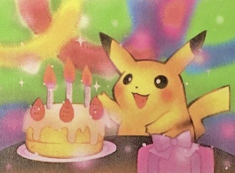 Happy Birthday Pikachu, Birthday Pikachu, Cool Pokemon Cards, Oc Pokemon, Animal Education, Happy Bday, Cool Pokemon, Pokemon Pictures, Pocket Monsters