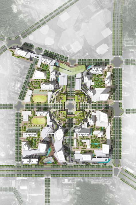 Urban Planning Masterplan, Urban Design Masterplan, Architecture Master Plan, Master Plan Architecture, Masterplan Architecture, Site Plan Design, Architecture Site Plan, Landscape Architecture Plan, Urban Design Graphics