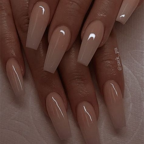 Nude Coffin Nails, Ongles Beiges, Long Coffin Nails, Acrylic Nails Nude, Tapered Square Nails, Ombre Acrylic Nails, Beige Nails, Work Nails, Fall Acrylic Nails