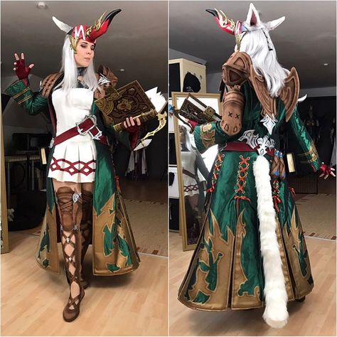 8,983 Likes, 108 Comments - Svetlana Quindt (@kamuicosplay) on Instagram: “Finally finished my Summoner from @ffxiv today! Benni and I begun this project one year ago and…” Summoner Ffxiv, Ffxiv Cosplay, Ffxiv Summoner, Kamui Cosplay, Cosplay Reference, Ren Faire Costume, Im Just Tired, Pirate Hats, One Year Ago