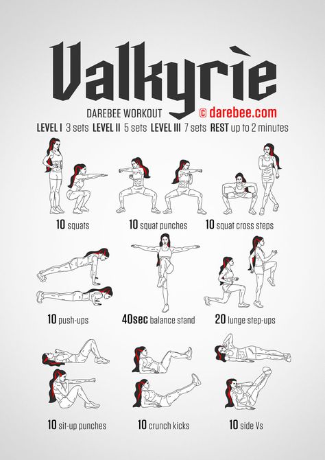 Valkyrie Workout Valkyrie Workout, Darebee Workout, Neila Rey, Hero Workouts, Workout Morning, Workout Fat Burning, Superhero Workout, Trening Fitness, Ab Workout At Home