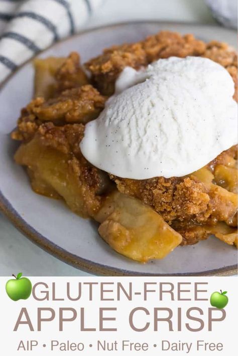 Dairy Free Apple Crisp, Paleo Apple Crisp, Paleo Pumpkin Spice, Aip Baking, Paleo Apple, Gluten Free Apple Crisp, Autoimmune Paleo Recipes, Aip Paleo Recipes, Aip Desserts