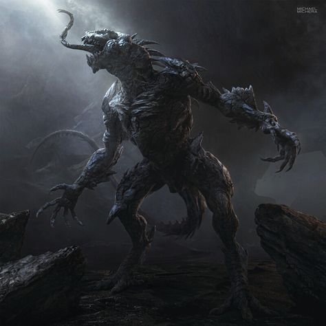 ArtStation - Cave Creature Scary Beast, Evil Creatures, Cave Monster, Abstract Artwork Painting, Scary Photos, Warrior Concept Art, Grim Reaper Art, Scary Monsters, Horror Monsters