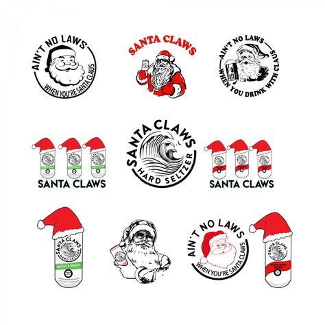 Santa Claus Svg, Santa Claws, Santa Svg, Christmas Vinyl, Cricut Projects Beginner, Merry Christmas Svg, Santa Cookies, Hard Seltzer, Christmas Tree Crafts