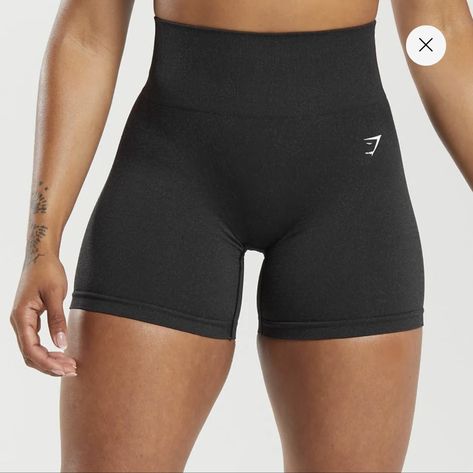 Never Worn, Were Way Too Small For Me! Gymshark, Size Small, Adapt Fleck Seamless Short. Smoky Gray Black Color. New Without Tags. Gymshark Spandex Shorts, Gymshark Shorts, Black Smokey, Seamless Shorts, Gymshark Black, Bottom Workout, Pleated Jacket, Gymshark Women, Milk Makeup