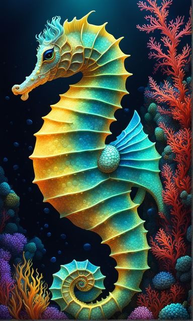 Kerstin Kelly Radtke - Playground Sea Horses Photography, Sea Horses Art, Sea Horse Drawings, Sea Horse Painting, Under The Sea Drawings, Seahorse Image, Ocean Creatures Art, Ocean Life Photography, Colorful Seahorse