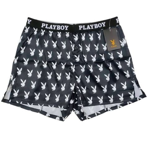 Show Off Your Playful Side With These Playboy Champion Boxer Briefs. They Come In A Black And White Design With The Iconic Playboy Bunny Logo, Making Them A Must-Have For Any Fan Of The Brand. The Boxer Shorts Come In Size Large. The Style Is Boxer Shorts, And They Are Made From High-Quality Polyester Material With Elastic Waistband To Ensure Comfort And Durability. Whether You're Lounging Around The House Or Running Errands, These Playboy Champion Boxer Briefs Will Keep You Stylish And Comforta Playboy Logo, Classic Tuxedo, Bunny Logo, Logo Making, The Boxer, Playboy Bunny, Compression Pants, Jelly Shoes, Boxer Shorts