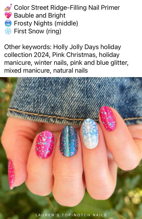 Feather Together Color Street Combo, Color Street Nails Christmas Combos, Color Street Holiday Nails, Colorstreet Christmas Combos, Colorstreet Christmas, Holiday Nail Colors, Nail Combos, Mani Ideas, Nail Primer