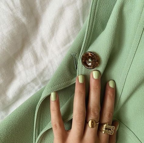 Mint Aesthetic, Mint Green Aesthetic, Minimalist Nails, Pretty Green, Nail Art Inspiration, Pastel Green, Mani Pedi, Green Nails, Green Aesthetic