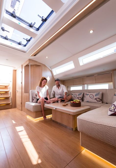 Sailing Yacht Interior, Liveaboard Boats, Boat Interior Design, Sailboat Interior, Best Yachts, Yacht Interior Design, Living On A Boat, Boat Insurance, Aircraft Interiors