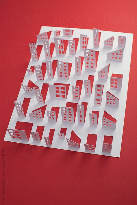 a city cut from a single piece of paper Paper Sculpture Architecture, Paper City Model, Interactive Paper Design, Paper Architecture Model, Paper Exploration, Paper Exhibition, Jump From Paper, Paper Buildings, City Paper