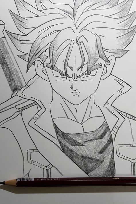 Draw Super Saiyan Future Trunks from Dragon Ball https://youtu.be/vbJBDKwNbjo Trunks Sketch, Trunks Dbz Drawing, Trunks Drawing, Drawing Dragon Ball Art, Future Trunks, Ball Drawing, Dragon Ball Super Artwork, Easy Drawings Sketches, Super Saiyan