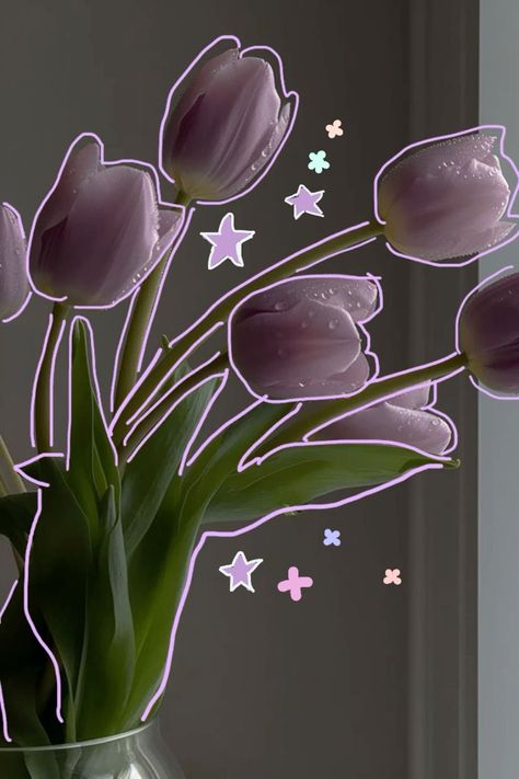 Pretty Phone Wallpaper Purple, Purple Aesthetic Tulips, Purple Wallpaper Tulips, Purple Tulips Aesthetic Wallpaper, Purple Tulips Wallpaper, Color Of Tulips, Pink Tulips Wallpaper Aesthetic, Purple Flowers Aesthetic, Flower Screensaver