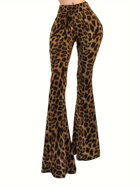 Leopard Print Slim Flare Leg Pants, Casual High Waist Hippie Pants, Women's Clothing https://share.temu.com/GEtdtWKo7pA via @shoptemu Hippie Pants, Flare Leg Pants, Pants Casual, Leg Pants, Leopard Print, Casual Fashion, High Waist, Women's Clothing, High Waisted