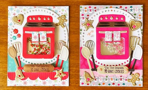 Retro Oven, Homemade Holiday Cards, Planner Supplies, Scrapbook Tag, Shaker Cards, Christmas Tag, Christmas Treats, Tim Holtz, Vintage Tags