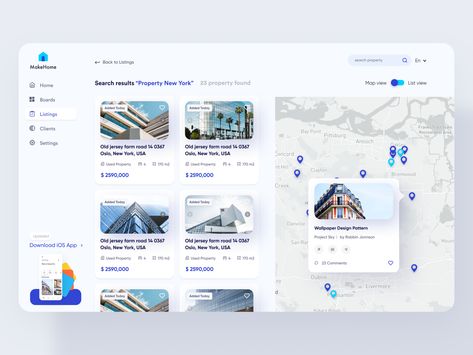 Real Estate Search Result Page by Shekh Al Raihan ✪ Real Estate Landing Pages, Travel Website Design, Gift Voucher Design, Real Estate Website Design, Real Estate Infographic, List Website, Card Ui, Stadium Design, Ecommerce Web Design