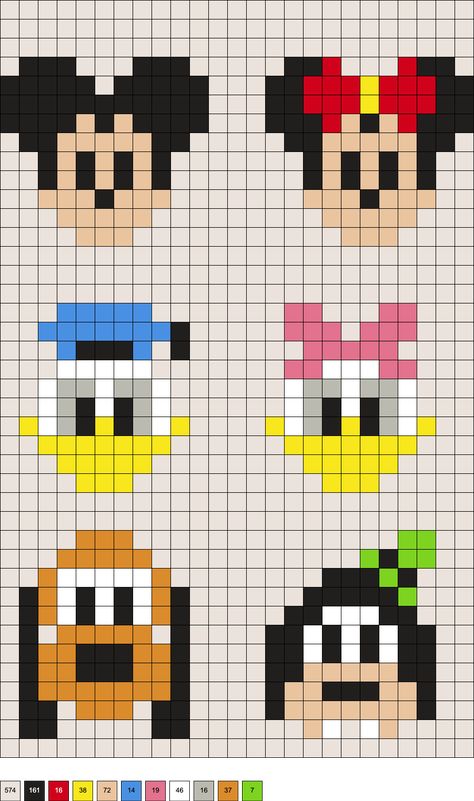 Goofy Perler Bead Pattern, Goofy Perler Beads, Disney Iron Beads, Mini Perler Bead Patterns Disney, Fuse Bead Patterns Disney, Perler Beads Mickey Mouse, Disney Beads Patterns, Pearl Beads Pattern Disney, Mickey Mouse Perler Bead Patterns