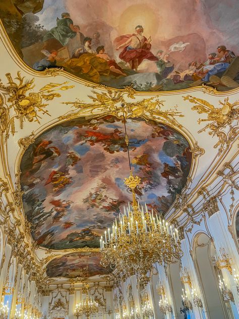 Ballroom ceiling in the Schönbrunn palace in Vienna,Austria. #ballroom #palace #vienna #paintedceiling Ballroom Ceiling, Vienna Palace, Schönbrunn Palace, Painted Ceiling, Vienna Austria, Spring Break, Ballroom, Vienna, Austria