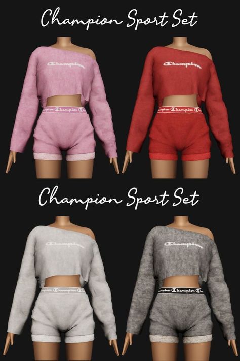 Jersey Crop Top, Sims 4 Cheats, Sims 4 Tsr, Champion Sweats, Sims Baby, Sims 4 Cas Mods, Sims 4 Cc Kids Clothing, Sport Set, Pelo Sims