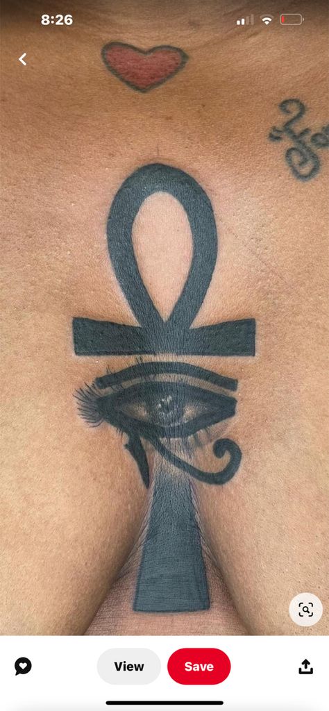 Egyptian Eye Tattoos, Cute Foot Tattoos, Dark Skin Tattoo, Ankh Tattoo, Small Chest Tattoos, Feminine Tattoo Sleeves, Meaningful Tattoo Quotes, Forarm Tattoos, Black Girls With Tattoos