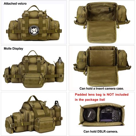 Huntvp Tactical Waist Bag Molle Fanny Pack Bumbag Assault Sling Shoulder EDC Bag Carry-on Bag Handbag for Working Camping Hiking Outdoors Activities Black: Amazon.co.uk: Sports & Outdoors Edc Bag, Outdoors Activities, Shoulder Sling, Outdoor Hiking, Carry On Bag, Waist Bag, Fanny Pack, Outdoor Activities, Camera Bag