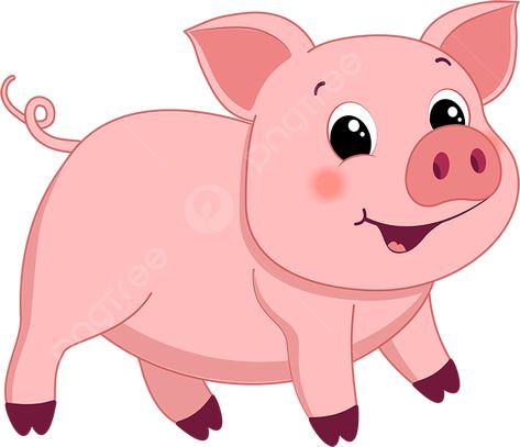 Cute Pig Clipart, Pictures Of Pigs, Pigs Pictures, Farm Animal Stickers, Cute Pig Cartoon, Pig Cute, Pig Images, Pig Clipart, Pig Png