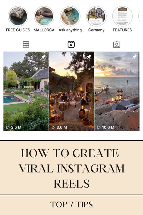 If the last year has taught me something it is that using reels brought me more growth, engagement, and exposure than I have had in over five years. Below I share with you everything you may want to know about creating viral Instagram reels in 2023, all in one ultimate guide. The guide will tell you all about the reels algorithm and proven strategies as well as share my top twelve tips for creating million views reels. 100k Instagram Followers, Pov Reels, 100k Instagram, Growing Your Instagram, Instagram Insights, Goal Board, Manifesting Vision Board, Instagram Algorithm, Summer Destinations