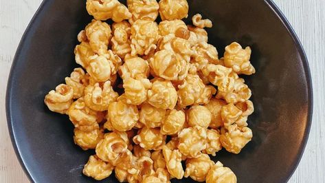 Clean Toffee Popcorn Recipe | Eat This Not That Toffee Popcorn Recipe, Sticky Pudding, Whole 30 Dessert, Toffee Popcorn, Date Syrup, Homemade Recipes Dessert, Popcorn Recipe, Grilled Fruit, Eat This Not That