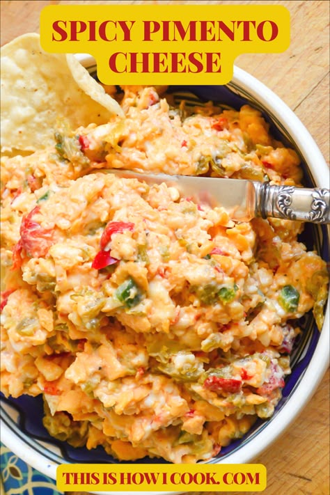 Mexican Pimento Cheese, Southwest Pimento Cheese, Spicy Cheese Spread, Jalapeno Pimento Cheese Dip, Pimento Cheese Recipe Spicy, Spicy Pimento Cheese Dip, Pimento Cheese With Jalapenos Recipe, Jalapeño Pimento Cheese, Pimento Cheese Recipe Pioneer Woman