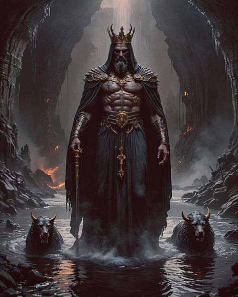 Hades Greek God Aesthetic, Hades God Art, Greek Gods Hades, Hades Illustration, God Of Night, Hades Greek God, Hades God, God Of The Underworld, Greek Gods And Goddesses