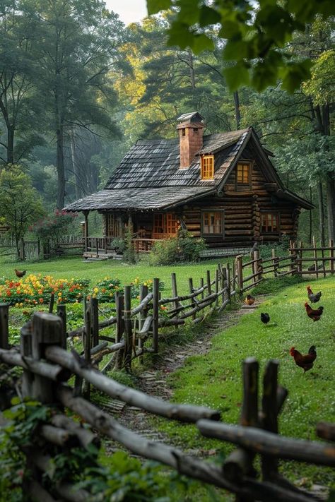 Wooden Mansion, Lakefront Cabin, Mountain Cabins, Log Cabin Ideas, Log Cabin Rustic, Cabin In The Mountains, Forest Cabin, Beautiful Cabins, Beautiful Houses