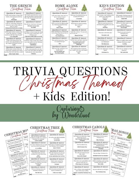 Home Alone Trivia, Home Alone Kid, Favorite Family Tradition, Christmas Trivia Game, Printable Board Game, Christmas Trivia Questions, Christmas Movie Trivia, Christmas Trivia Games, Christmas Songs Lyrics