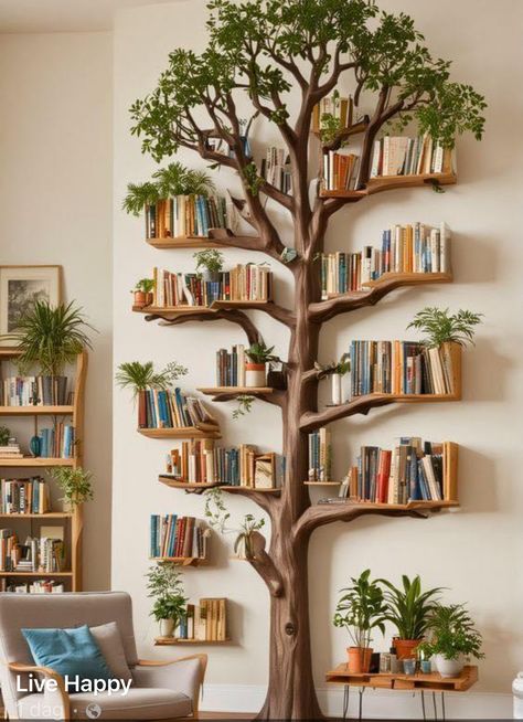 Whimsical Living Room, Home Library Design, Bookshelf Design, Design Room, Library Design, Room Decorations, Home Library, Home Interiors, Dream House Decor