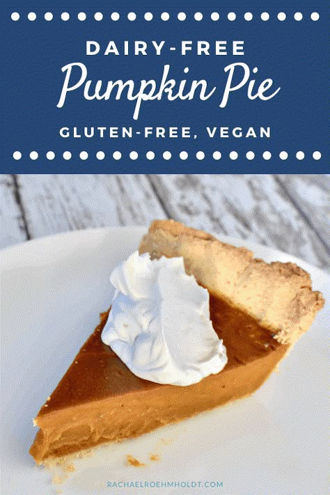 Looking for a dairy-free pumpkin pie recipe? Look no further than this recipe that's also gluten-free and vegan! Dairy Free Pumpkin Dessert, Dairy Free Thanksgiving Recipes, Dairy Free Pies, Dairy Free Thanksgiving, Milk Allergy Mom, Dairy Free Pumpkin Pie, Gluten Free Pumpkin Pie, Dairy Free Pumpkin, Pumpkin Custard