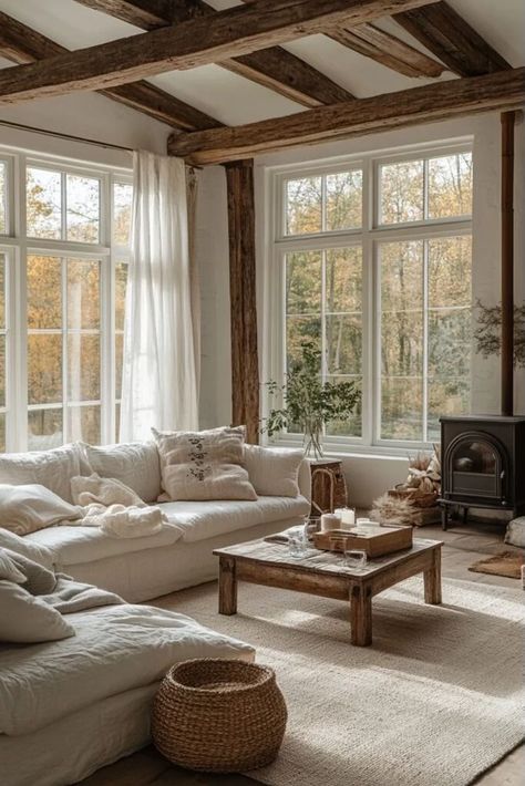 Rustic Nordic Living Room, Nordic Wooden House, Scandinavian House Decor, Scandi Farmhouse Living Room, Practical House Ideas, Iceland House Interior, Home Scandinavian Style, Scandinavian Rustic Interior Design, Earthy Home Interior