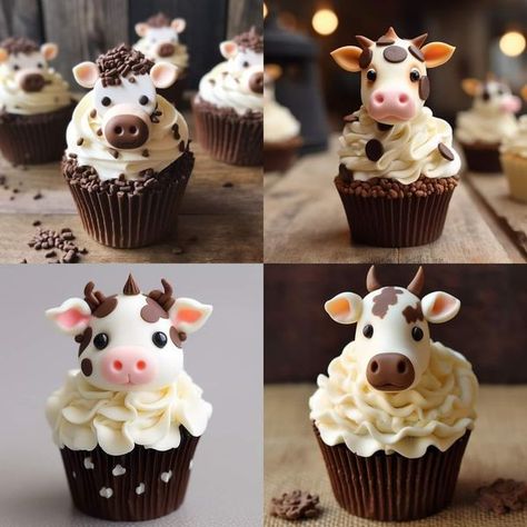 Cow Birthday Cake, I Love Cows, Cow Cupcakes, Farm Animal Cupcakes, Animal Birthday Cakes, Longhorn Cow, Farm Cake, Cow Birthday, Animal Cupcakes