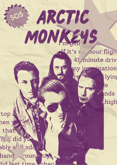 Purple Arctic Monkeys, Poster Prints Arctic Monkeys, Arctic Monkeys 505, Arctic Monkeys Poster, Monkey Room, 505 Arctic Monkeys, Arctic Monkeys Wallpaper, Monkey Wallpaper, Monkey Print