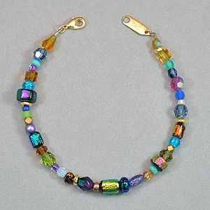 Holly Yashi Festiva Bracelet - Multi Artisan Jewelry Choker With Colorful Beads, Adjustable Artisan Choker With Colorful Beads, Multicolor Polished Beads Choker Necklace, Holly Yashi Necklace, Multicolor Polished Beads Choker, Dichroic Glass, Colorful Bracelets, Strand Necklace, Handcrafted Jewelry