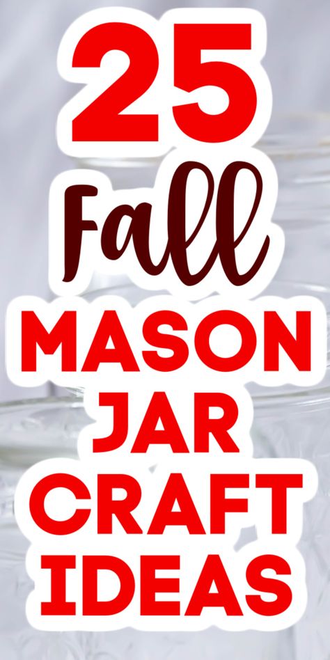 Give these mason jar craft ideas a try this autumn! Cute ideas perfect for your fall decor and they are easy to make as well! #masonjars #fall #autumn #fallcrafts #masonjarcrafts Mason Jar Craft Ideas, Jar Craft Ideas, Fall Mason Jar Crafts, Fall Jars, Leaves Craft, Mason Jar Craft, Jar Projects, Fall Mason Jars, Fall Candy