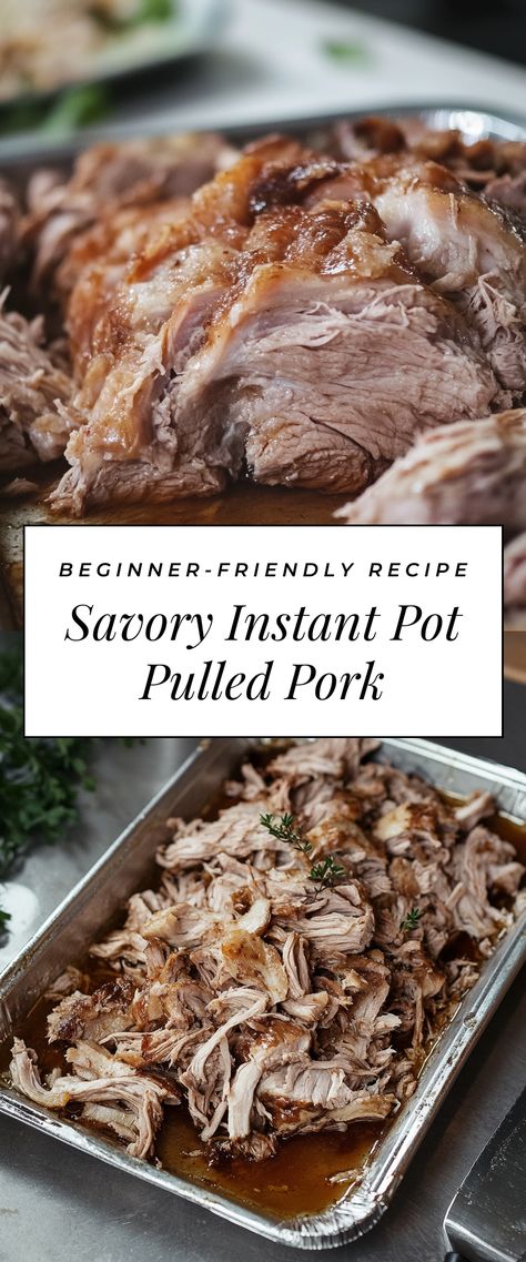 Image for Savory Instant Pot Pulled Pork Pork Roast Insta Pot Recipes, Instant Pot Pork Loin Pulled Pork, Insta Pot Pork Recipes, Bone In Pork Butts In The Instant Pot, Whole 30 Pork Recipes, Boston Button Recipes Instant Pot, Pulled Pork In Instant Pot, Pork Butts In Instant Pot, Pork Instant Pot Recipes