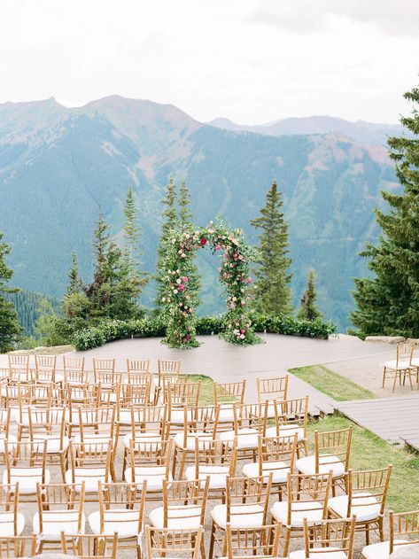 Wedding Scenery, James Theo, Destination Wedding Cost, Wedding Venues Utah, Aspen Mountain, Colorado Weddings, Wedding Ceremony Ideas, Mountain Top Wedding, Aspen Wedding