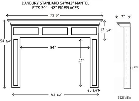 Traditional Fireplace Mantel, Fireplace Dimensions, Fireplace Mantel Surrounds, Fake Fireplace, Wooden Fireplace, Wood Fireplace Mantel, Fireplace Built Ins, Concrete Fireplace, Farmhouse Fireplace