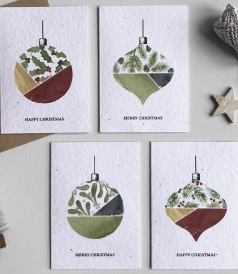 Paper Christmas Cards, Watercolour Christmas, Winter Foliage, Plantable Seed Paper, Biodegradable Glitter, Christmas Card Art, Watercolor Christmas Cards, Christmas Card Crafts, Seed Paper