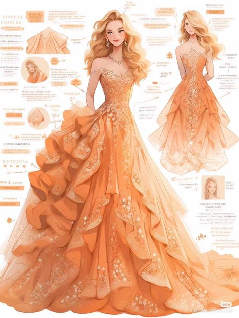 Elaborate Dresses, Dreamy Gowns, Old Fashion Dresses, Fantasy Dresses, Fashion Drawing Dresses, Dress Design Sketches, Fashion Illustration Dresses, Dress Sketches, Dress Drawing