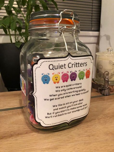 Quiet Critters Classroom Diy, Quiet Critters Label, Silent Reading Ideas, Quiet Critters Classroom, Quiet Critters, Elementary Classroom Themes, Silent Reading, Happy Monster, Quiet Activities