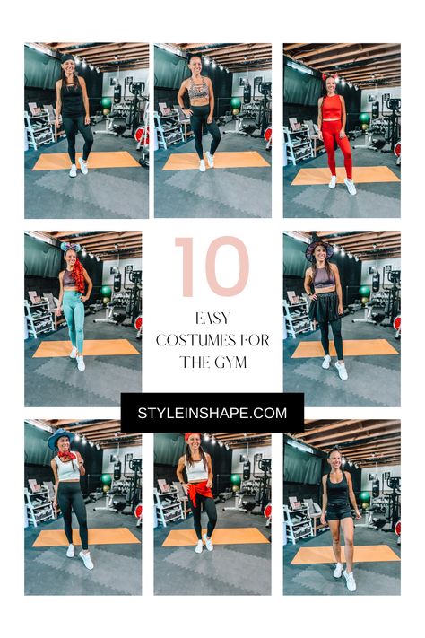 10 easy halloween costumes to wear to the gym for class #halloweencostumes #fitnesshalloweencostumes #zyia #zyiacostumes #ellieactive #yogahalloweencostumes #gymhalloweencostumes #workoutclothescostumes #costumesforthegym Athleisure Halloween Costume, Zumba Halloween Costume, Yoga Halloween Costumes, Gym Rat Halloween Costume, Halloween Costumes To Workout In, Halloween Gym Costume, Gym Halloween Costume Ideas, Crossfit Halloween Costumes, Gym Costume Halloween