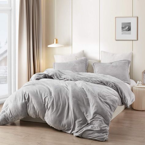 PRICES MAY VARY. Size: King Bedding Duvet Cover - Oversized King XL Material: Luxury Plush Construction: A super plush duvet cover designed to encase your comforter Includes: (1) King Duvet Cover 112" x 94", (2) King Shams 20" x 36" x 2" Flange Inspired by things that make you do a double-take. The unexpected causes enough shock to go back and inspect if you really saw or in this case felt what you thought you felt. Test it out... After you order this ultra plush Coma Inducer leave it out for ot Gray Bed Set, Fluffy Comforter, Bedroom Nook, Grey Comforter, Cool Comforters, Mansion House, Twin Xl Comforter, Dream Mansion, House Details