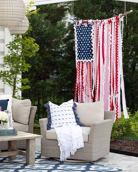 Ring in the Fourth with These Patriotic Exteriors Decked in Flags and Bunting- The Cottage Journal